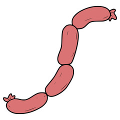 sausages illustration hand drawn isolated vector