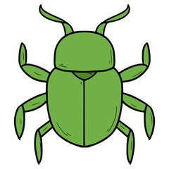 bug illustration hand drawn isolated vector