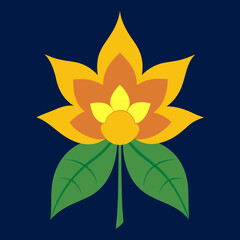 Yellow sunflower flower isolated on white background with floral design and nature elements