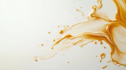 an abstract image showing a splash of coffee against a light background