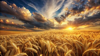 Surreal Summer Wheat Field: Dreamlike Landscape Photography