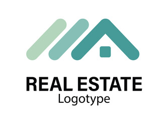 Abstract real estate agent logo icon vector design. Rent, sale of real estate vector logo, House cleaning, home security, real estate auction. Vector building logo concept