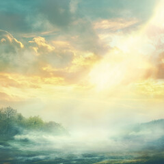 Fototapeta premium sunset in the sky