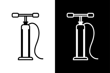 Download Air Pump Silhouette Vector Clean Black & White Design.