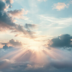 Obraz premium sun and clouds