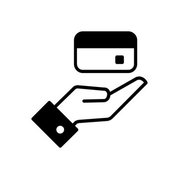 recommend clip art: Hand with credit card purchase icon for apps and websites
                    