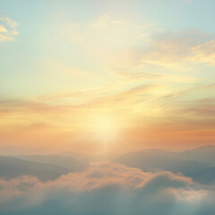 Fototapeta premium sunset in the clouds