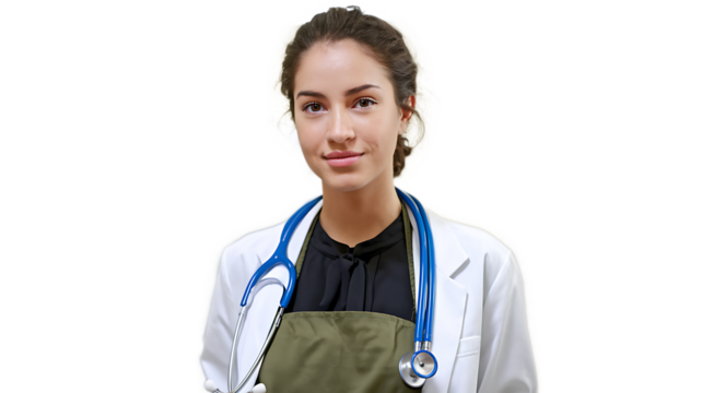 Portrait of a Smiling Human Person on Isolated Transparent Background - PNG Format, Cutout portrait