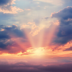 Obraz premium sunset sky with clouds