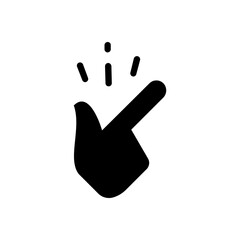 Easy icon, finger snapping vector. hand gesturing 
