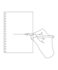 continuous one line drawing of hand drawing a line.