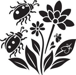 vector illustration of a ladybug