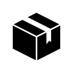 Package icon. Cardboard box mockup. Shipping parcels. Delivery symbol. Transportation packaging pictogram.