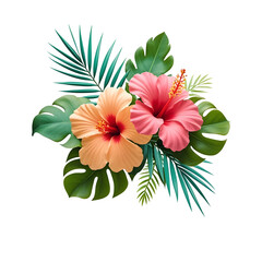 Obraz premium vector illustration of a tropical flower