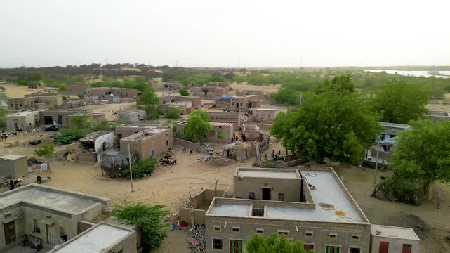 A village located in a desert in Rajasthan India