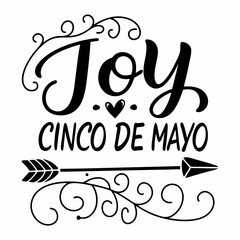 Joy Cinco de Mayo Celebration: Festive Arrow Design