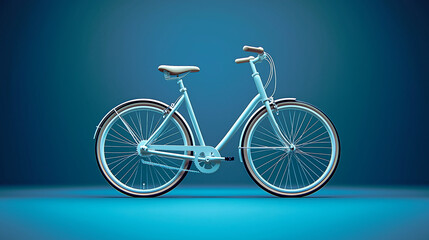 Fototapeta premium A minimalist bicycle icon designed as a modern