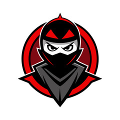 Ninja mascot vector logo illustration