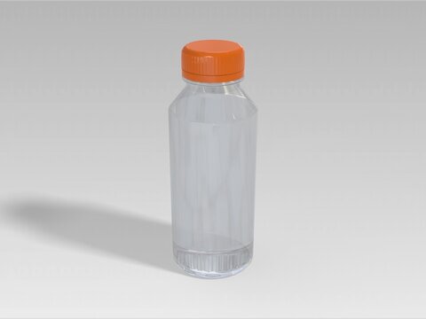 Bottles plastic cylindrical mockup