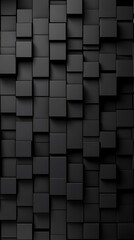 Abstract Black Geometric Blocks.