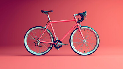 Fototapeta premium A minimalist bicycle icon designed as a modern