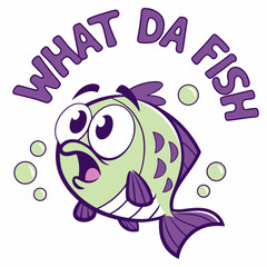 Surprised Cartoon Fish Saying 