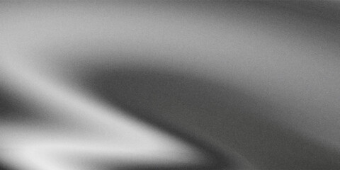 Black dark gray silver white wave abstract background for design. Light wave, wavy line. Ombre gradient. Noise rough grungy grain