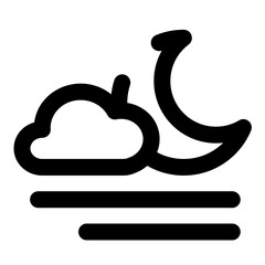 weather dashed line icon