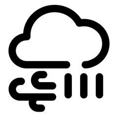 weather dashed line icon