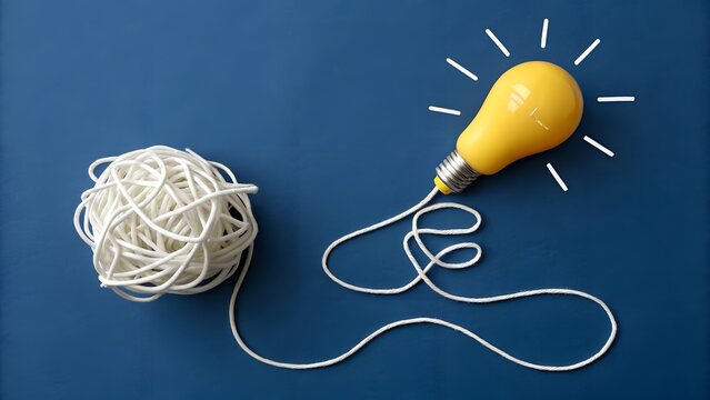 Illuminating Ideas Untangling Complexity Problem Solving Solutions Innovation Creativity Concept