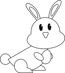 rabbit easter line elementn,ornament,cultur