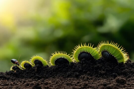 A captivating time lapse of a Venus flytrap skillfully capturing its struggling prey in nature's drama.