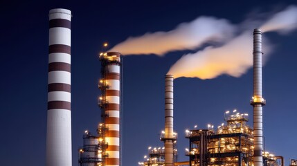 Obraz premium An abandoned factory shrouded in complete darkness, evoking mystery and the passage of time.