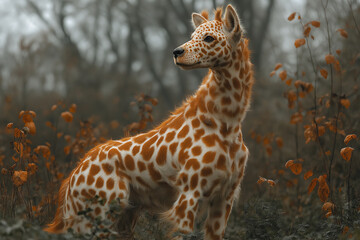 Obraz premium Giraffe-Pup in Forest Light