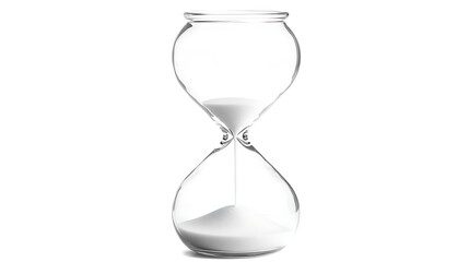 Office desktop with a sand clock