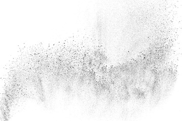 Water texture. Splash effect. Snow overlay. Drops liquid. Grunge pattern. Black explosion on transparent background. PNG format.
