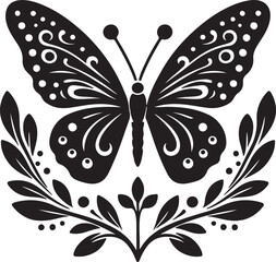 butterfly on black background