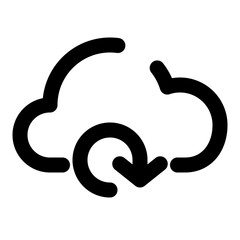 Fototapeta premium cloud computing dashed line