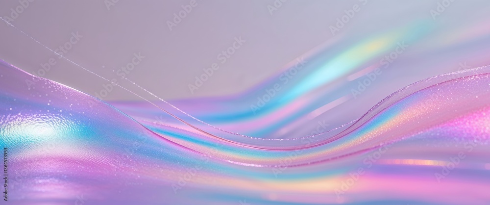 Poster colorful iridescent abstract background with thin soap streaks for creative design