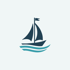 Sailboat symbol logo