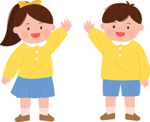 행복한 어린이의 인사