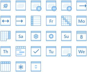 Set of Calendars icons	
