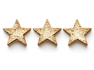 Obraz premium Three Stars on White Background