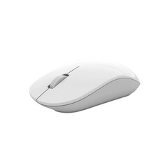 Wireless White Computer Mouse Ergonomic Design Technology Gadget
