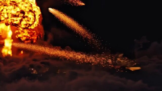 Realistic Cinematic Explosion Effect | Fiery Blast with Smoke, Sparks, and Debris | VFX Element