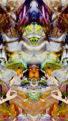 Fototapeta premium Abstract art background . Hand painting artwork on canvas .