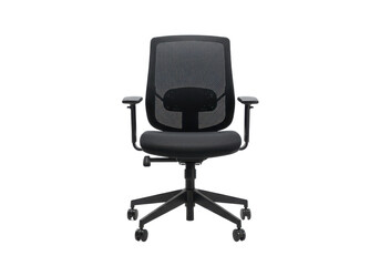 Fototapeta premium Black office chair isolated on White background