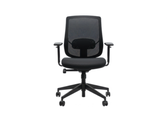 Black office chair isolated on White background