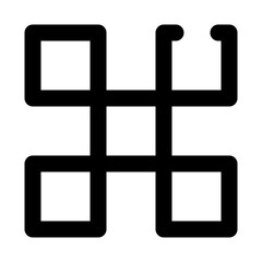 Obraz premium security dashed line icon