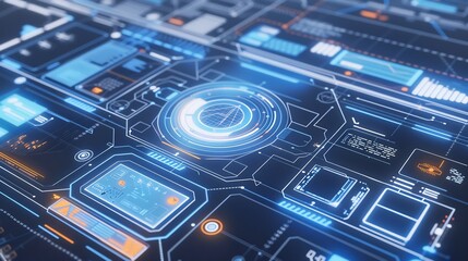 Obraz premium High tech digital marketing strategy blueprint displaying customer segmentation engagement pathways campaign optimization techniques